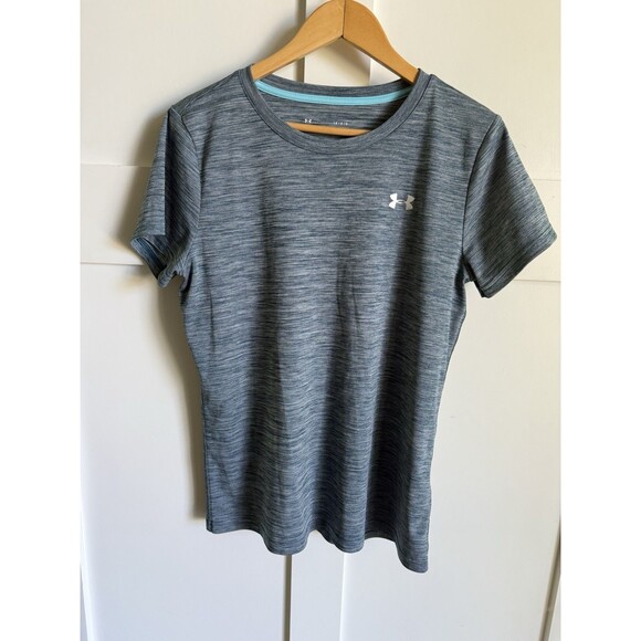Men’s Coastal Blue Green Under Armour Loose Casual Athletic T-Shirt Sz Large - Picture 1 of 5